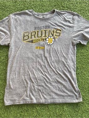 Boston Bruins NHL Hockey CCM Graphic Tee Grey XL